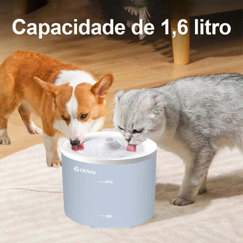 Fonte de água sem fio para cães e gatos 1,6l, sensor automático, dispensador de água para animais de estimação, acessórios ultra-silenciosos