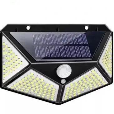 Luminária Solar Parede 100 Led Sensor Presença Com 3 Funções