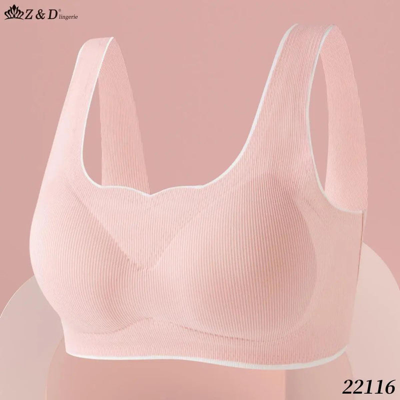 22116 Special Fabric Casual Top Bra With Bojo