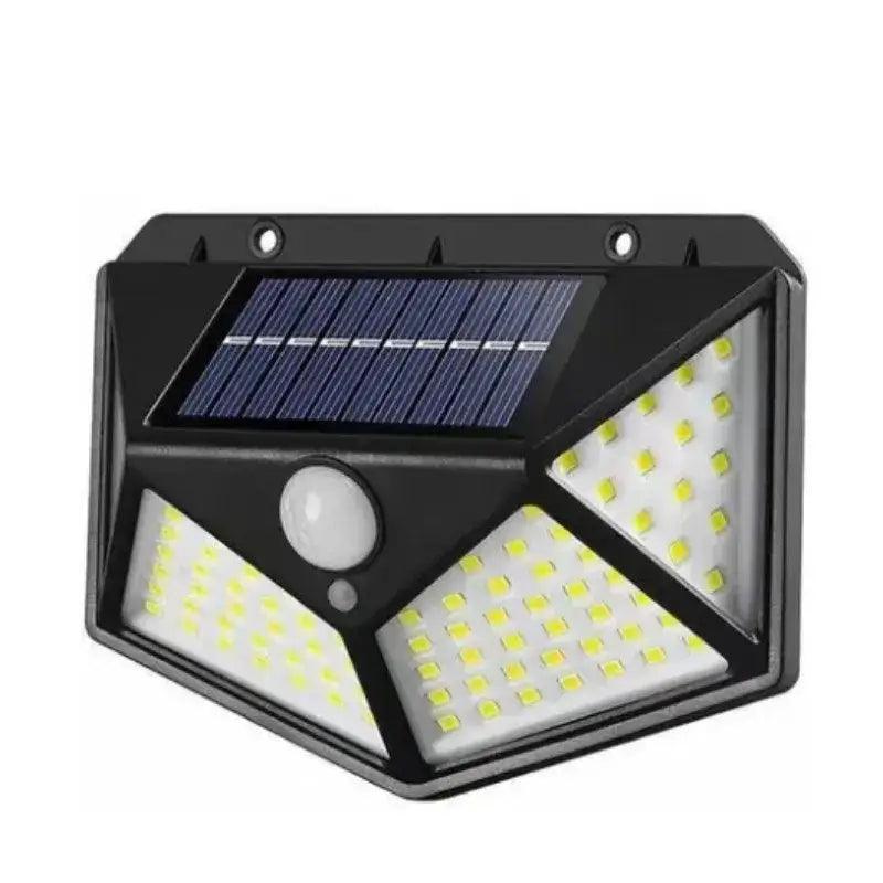 Luminária Solar Parede 100 Led Sensor Presença Com 3 Funções