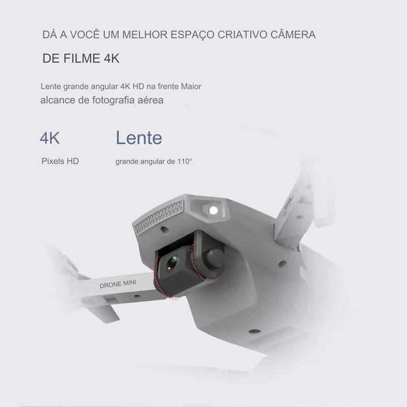 Drone E88 Duas Câmeras 4K HD Estável de Alta Definição Wi-Fi 2.4GHz Modo Sem Cabeça de Voo Livre