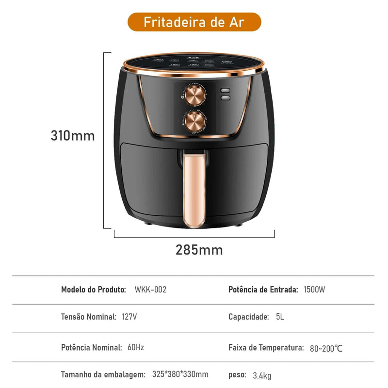 Fritadeira elétrica Air Fryer Profissional 6,5 litros