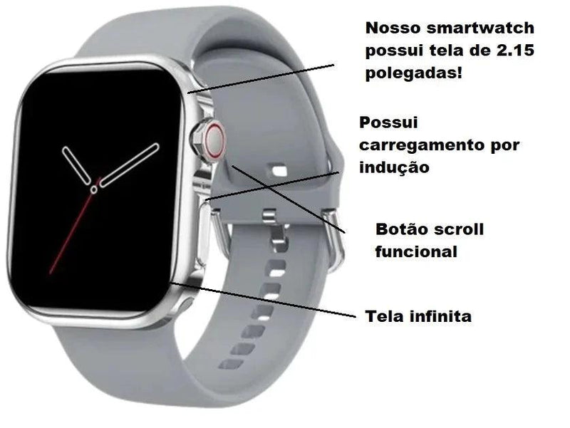 SmartWatch Series 9 Max Pro Premium Finish 2024 AMOLED NFC Abertura de abordagem por indução