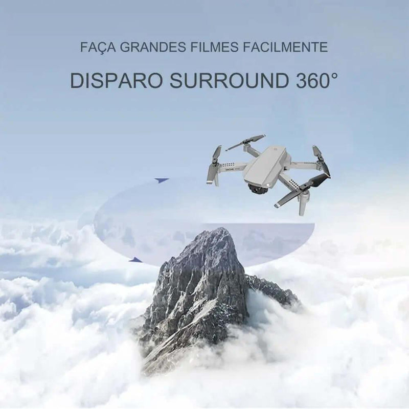 Drone E88 Duas Câmeras 4K HD Estável de Alta Definição Wi-Fi 2.4GHz Modo Sem Cabeça de Voo Livre