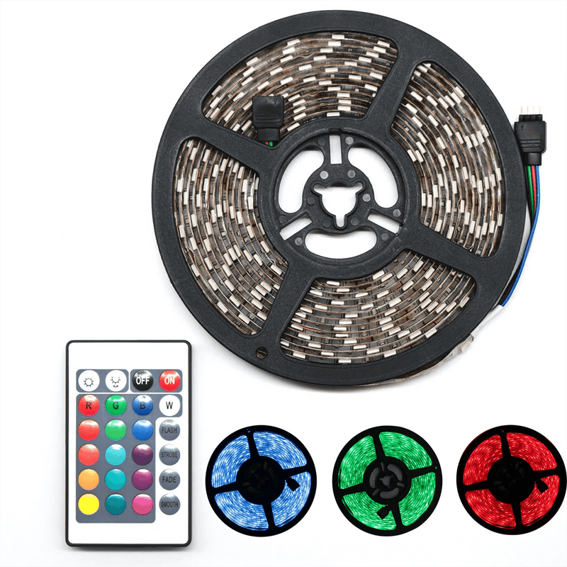 Fita LED 5050 Rgb Color 5 Metros Prova D'água Com Controle